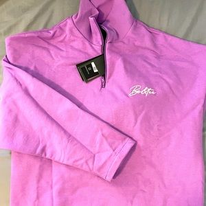 Brand New: Uplifting Oversized Sweater Bo + Tee, Purple, Medium